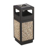 Canmeleon Side-open Receptacle, Square, Aggregate-polyethylene, 38 Gal, Black