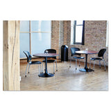 Open-top Dome Receptacle, Round, Steel, 15 Gal, Black