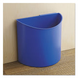 Desk-side Recycling Receptacle, 3 Gal, Black-blue