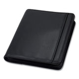 Professional Zippered Pad Holder-ring Binder, Pockets, Writing Pad, Vinyl Black