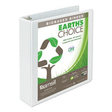 Earth's Choice Biobased Round Ring View Binder, 3 Rings, 1" Capacity, 11 X 8.5, White