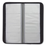 Professional Vinyl Business Card File, 160 Card Cap, 2 X 3 1-2 Cards, Black