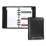 Regal Leather Business Card Binder, 120 Card Capacity, 2 X 3 1-2 Cards, Black