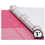 Earth’s Choice Biobased Durable Fashion View Binder, 3 Rings, 1" Capacity, 11 X 8.5, Berry, 2-pack