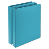 Earth’s Choice Biobased Durable Fashion View Binder, 3 Rings, 1" Capacity, 11 X 8.5, Turquoise, 2-pack