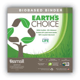 Earth’s Choice Biobased Durable Fashion View Binder, 3 Rings, 1" Capacity, 11 X 8.5, Lime, 2-pack