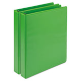 Earth’s Choice Biobased Durable Fashion View Binder, 3 Rings, 1" Capacity, 11 X 8.5, Lime, 2-pack
