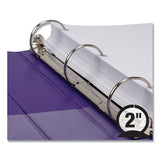 Earth’s Choice Biobased Durable Fashion View Binder, 3 Rings, 2" Capacity, 11 X 8.5, Purple, 2-pack