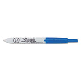 Retractable Permanent Marker, Extra-fine Needle Tip, Blue