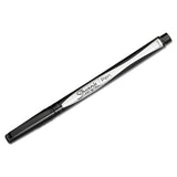 Water-resistant Ink Stick Plastic Point Pen, 0.88 Mm, Black Ink, Black-gray Barrel, Dozen