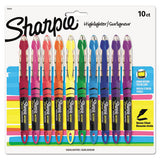 Liquid Pen Style Highlighters, Chisel Tip, Fluorescent Pink, Dozen