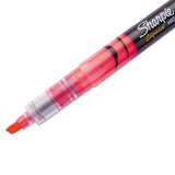 Liquid Pen Style Highlighters, Chisel Tip, Fluorescent Pink, Dozen