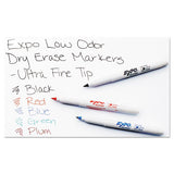 Low-odor Dry-erase Marker, Extra-fine Needle Tip, Black, Dozen