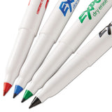 Low-odor Dry-erase Marker, Extra-fine Needle Tip, Assorted Colors, 4-pack