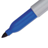 Fine Tip Permanent Marker, Blue, 36-pack