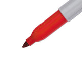 Fine Tip Permanent Marker, Red, 36-pack