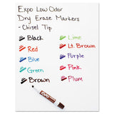Low-odor Dry-erase Marker, Broad Chisel Tip, Black, 36-box