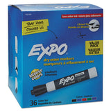 Low-odor Dry-erase Marker, Broad Chisel Tip, Assorted Colors, 36-box