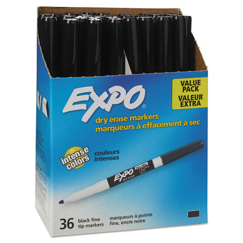 Low-odor Dry-erase Marker, Fine Bullet Tip, Black, 36-box