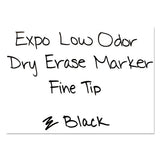 Low-odor Dry-erase Marker, Fine Bullet Tip, Black, 36-box