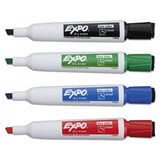 Magnetic Dry Erase Marker, Broad Chisel Tip, Assorted Colors, 4-pack