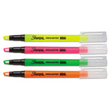 Clearview Pen-style Highlighter, Chisel Tip, Assorted Colors, 4-pack