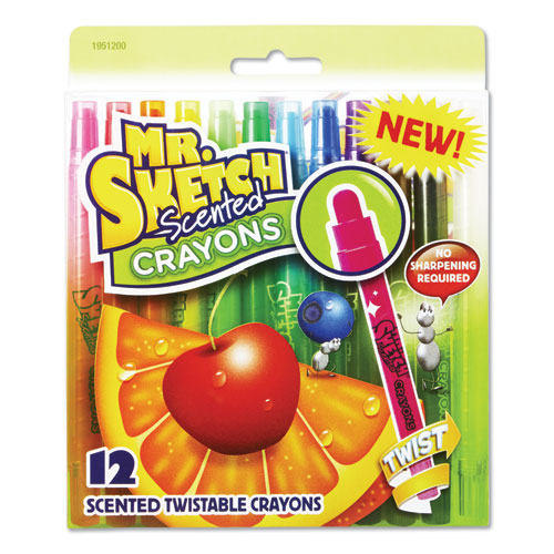 Scented Crayons, Assorted, 12-pack
