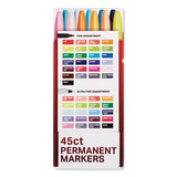 Permanent Markers Ultimate Collection, Assorted Tips, Assorted Colors, 45-pack