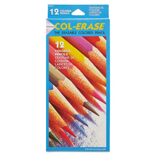 Col-erase Pencil With Eraser, 0.7 Mm, 2b (#1), Assorted Lead-barrel Colors, Dozen