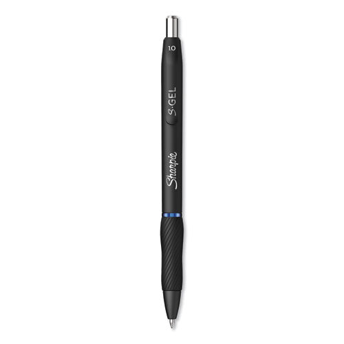 S-gel Retractable Gel Pen, Bold 1 Mm, Blue Ink, Black Barrel, 36-pack