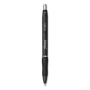 S-gel Retractable Gel Pen, Medium 0.7 Mm, Black Ink, Black Barrel, Dozen