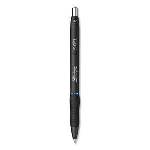 S-gel Retractable Gel Pen, Medium 0.7 Mm, Blue Ink, Black Barrel, 36-pack
