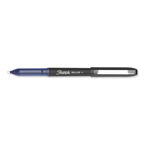 Roller Ball Stick Pen, Medium 0.7 Mm, Blue Ink-barrel, Dozen