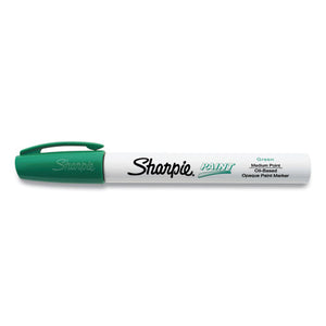 Permanent Paint Marker, Medium Bullet Tip, Green, 12-pack