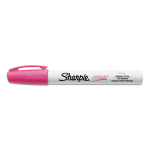 Permanent Paint Marker, Medium Bullet Tip, Pink, Dozen