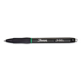 S-gel Retractable Gel Pen, Medium 0.7 Mm, Green Ink, Green Barrel, Dozen