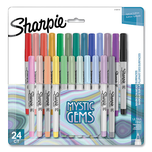 Mystic Gems Markers, Ultra-fine Needle Tip, Assorted, 24-pack