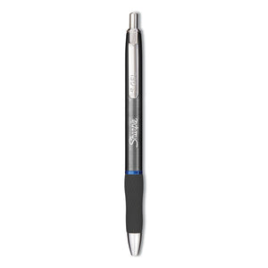 S-gel Premium Metal Barrel Gel Pen, Retractable, Medium 0.7 Mm, Blue Ink, Gun Metal Gray Barrel, Dozen