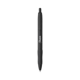 S-gel Premium Metal Barrel Gel Pen, Retractable, Medium 0.7 Mm, Black Ink, Black Barrel, 4-pack