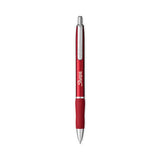 S-gel Premium Metal Barrel Gel Pen, Retractable, Medium 0.7 Mm, Black Ink, Red Barrel, 4-pack