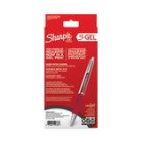 S-gel Premium Metal Barrel Gel Pen, Retractable, Medium 0.7 Mm, Black Ink, Red Barrel, 4-pack