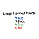 Flip Chartmarker, Broad Bullet Tip, Assorted Colors, 4-set