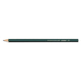 Scholar Graphite Pencil Set, 2 Mm, Assorted Lead Hardness Ratings, Black Lead, Dark Green Barrel, 4-set