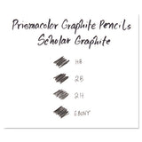Scholar Graphite Pencil Set, 2 Mm, Assorted Lead Hardness Ratings, Black Lead, Dark Green Barrel, 4-set
