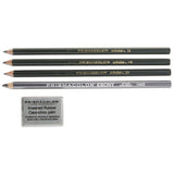 Scholar Graphite Pencil Set, 2 Mm, Assorted Lead Hardness Ratings, Black Lead, Dark Green Barrel, 4-set