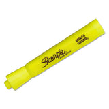 Tank Style Highlighters, Chisel Tip, Fluorescent Yellow, 4-set