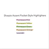Pocket Style Highlighters, Chisel Tip, Fluorescent Orange, Dozen