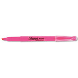 Pocket Style Highlighters, Chisel Tip, Fluorescent Pink, Dozen