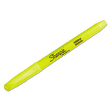 Pocket Style Highlighters, Chisel Tip, Fluorescent Yellow, Dozen