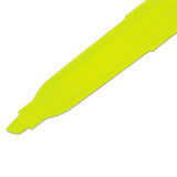 Pocket Style Highlighters, Chisel Tip, Fluorescent Yellow, Dozen